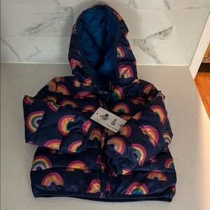 Colorful Rainbow Puffer Jacket size 4T
